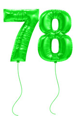 78 Green Balloons Number