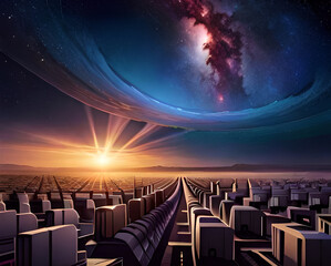 alien planet in space