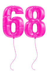 68 Pink Balloons Number