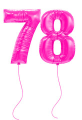 78 Pink Balloons Number