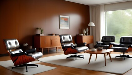 Mid-century Modern Living room | ai-generated
