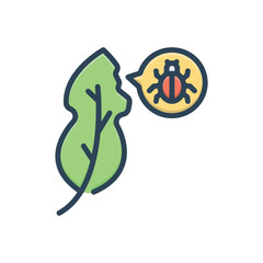 Color illustration icon for pest 