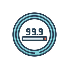 Color illustration icon for almost 