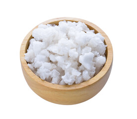 Salt in the wood cup on transparent png