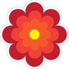 Springtime stickers, magnets collection with decorative floral design