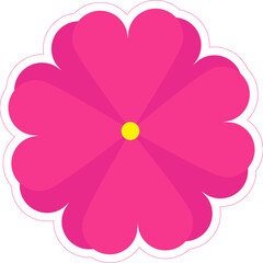 Springtime stickers, magnets collection with decorative floral design