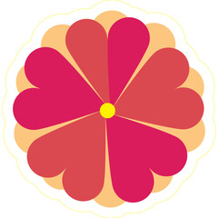 Springtime stickers, magnets collection with decorative floral design