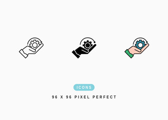 Technical Support Icon. Customer Help Service Symbol Stock Illustration. Vector Line Icons For UI Web Design And Presentation