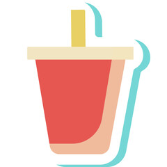 Obraz premium Set of food and dessert element illustration