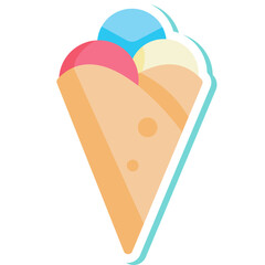 Set of food and dessert element illustration
