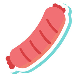 Set of food and dessert element illustration