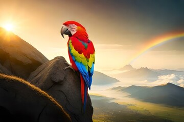 parrot in the sun