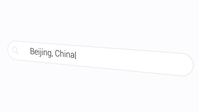 Beijing, China On Search Box - Global City And Home To Many National Monuments And Museums. - close up
