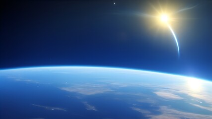 Earth seen from space. Generative AI