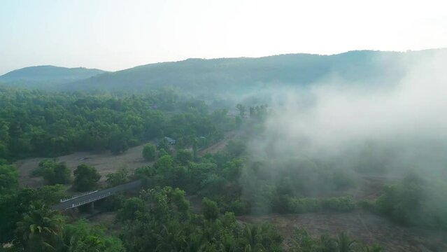 greenery village smoke top  bird eye view in malvan