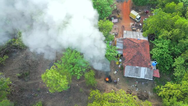 greenery village smoke eye bird view in malvan