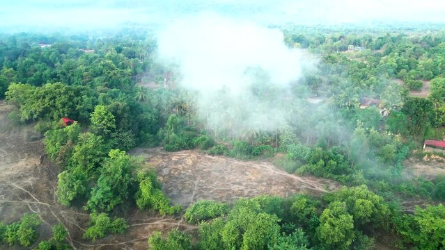 greenery village smoke top  bird eye view in malvan