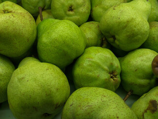 green apples in a market