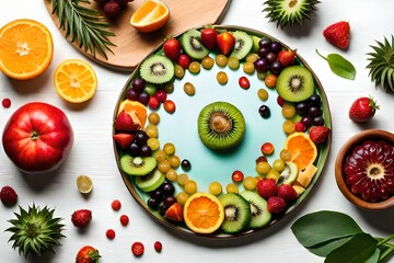 fruit salad on a plate