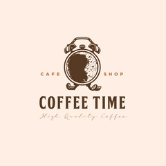 Coffee break talk cafe vintage logo design template inspiration