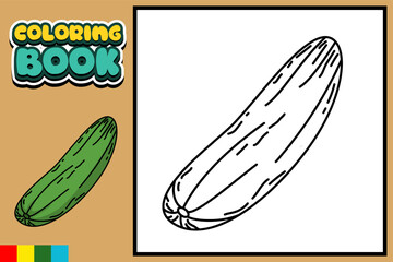 coloring book for kids cucumber