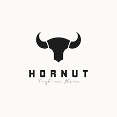 Bull buffallo cow simple clean icon logo design inspiration