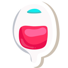 Medicine cute stickers template set. Treatment of diseases, drugs vitamins, medical items. Healthcare objects. Scrapbooking elements. Vector illustration in flat cartoon design