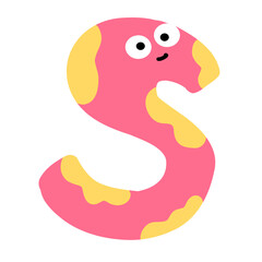 duck isolated on white salt and pepper alphabetic character cartoon animal set