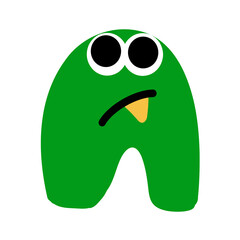 cartoon banana salt and pepper alphabetic character cartoon animal set