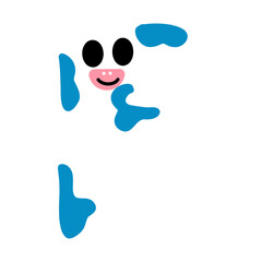 printsalt and pepper alphabetic character cartoon animal set