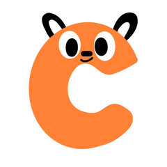 salt and pepper alphabetic character cartoon animal set