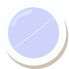 Medicine cute stickers template set. Treatment of diseases, drugs vitamins, medical items. Healthcare objects. Scrapbooking elements. Vector illustration in flat cartoon design