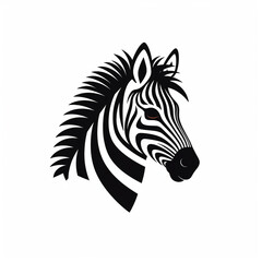 Fototapeta na wymiar A vector icon in modern line art style, capturing the essence of a [zebra]. The pixel-perfect design uses bold outlines and solid colors created with generative AI software