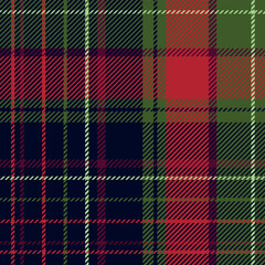 Pattern in a Scottish cage for Christmas and New Year designs. Blue, red, green, yellow. Classic plaid plaid for flannel clothing. A cage for a modern festive winter textile print.