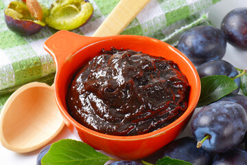 bowl of plum jam