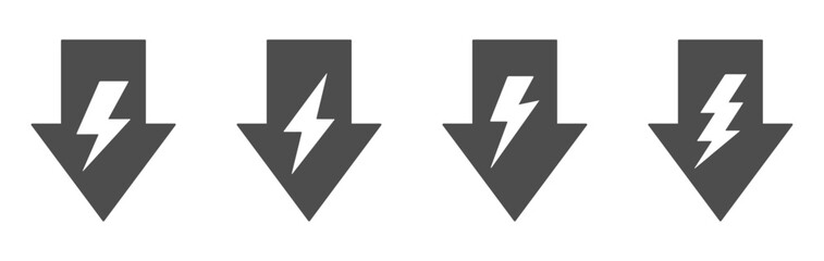  Energy reduction vector flat icons collection