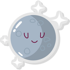 Vector set of cute stars and moon - good night elements for sticker or badge design.