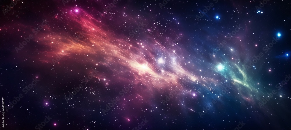 Sticker outer space cosmos galaxy background. science cosmic nature system. generative ai technology.