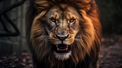 portrait of a lion
