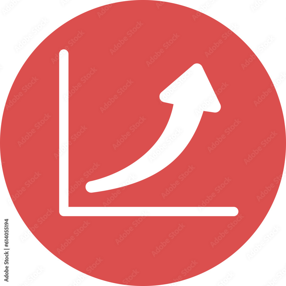 Wall mural forecast graph icons in simple circle.