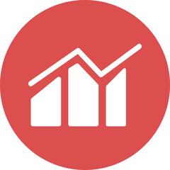 report graph icons in simple circle.