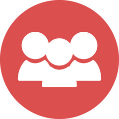 Worker icons in simple circle.