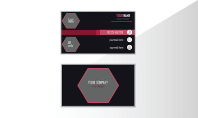 Fototapeta na wymiar Free clean business card template.