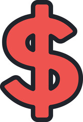 money sign flat icon.