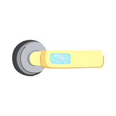 metal door handle cartoon. house home, entrance modern metal door handle sign. isolated symbol vector illustration