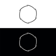 Circle vector logo template illustration . Circle icon silhouette