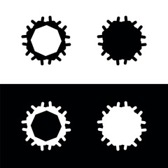 Circle vector logo template illustration . Circle icon silhouette