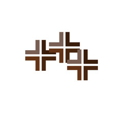 Obraz premium wooden cross isolated on white