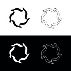 Circle vector logo template design . Circle logo silhouette