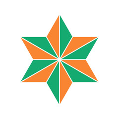 abstract colorful star